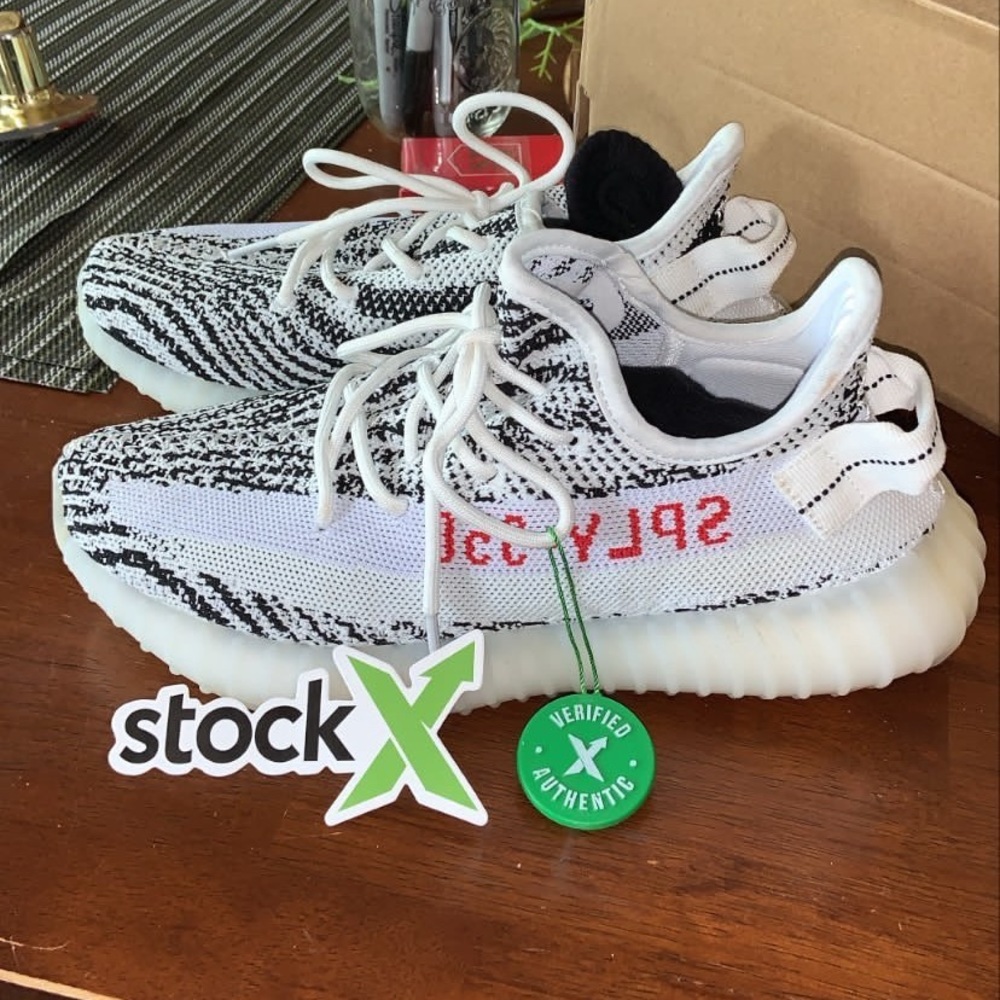 zebra white yeezy boosts